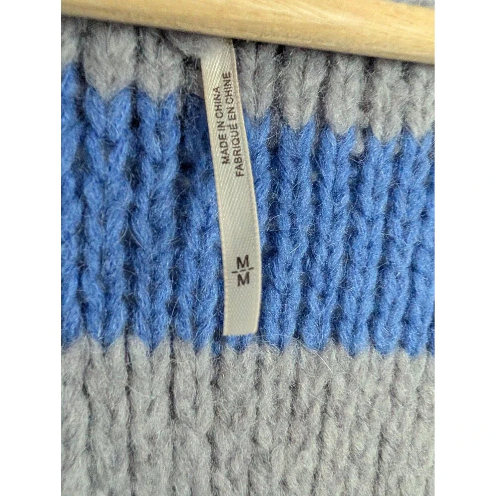 Free People Sweater Womens M Purple‎ Blue Green Striped Cardigan